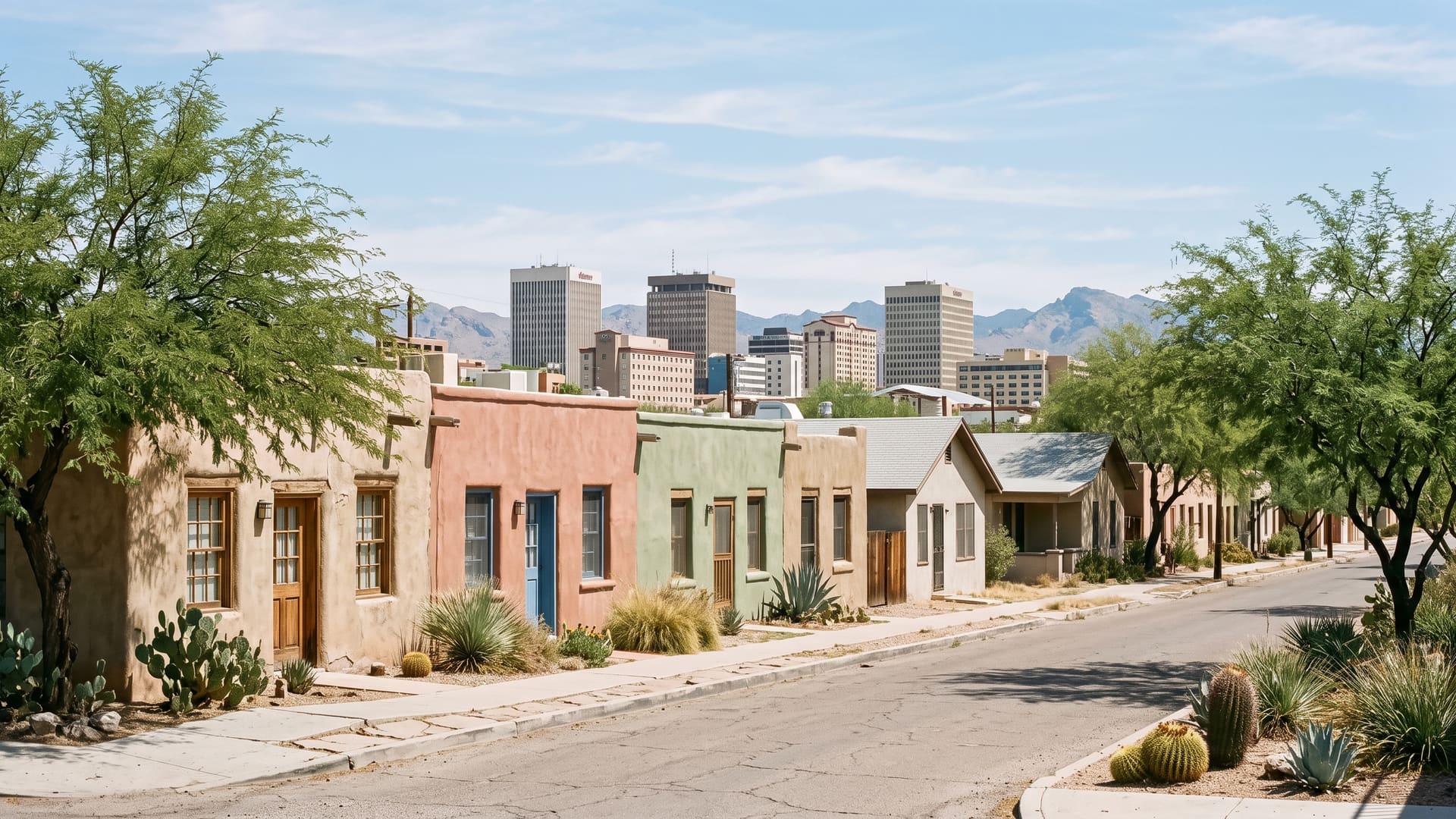 Barrio Anita, Tucson, AZ — Urban neighborhood with TUSD (Davis-Romero Bilingual Elementary Magnet, Roskruge K-8 Magnet, Tucson High Magnet) schools. Avg. sale price $355,000.