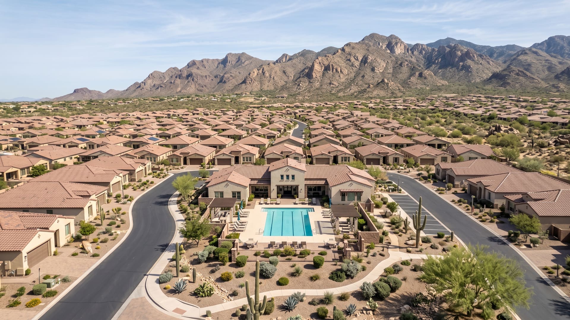 Del Webb at Dove Mountain, Marana, AZ — 55+ neighborhood. Avg. sale price $525,000.