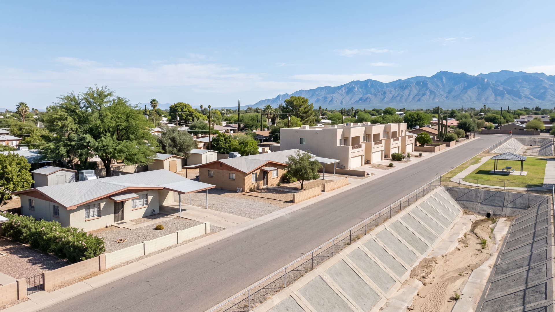 Harlan Heights, Tucson, AZ — Affordable neighborhood with Tucson Unified School District schools. Avg. sale price $292,000.