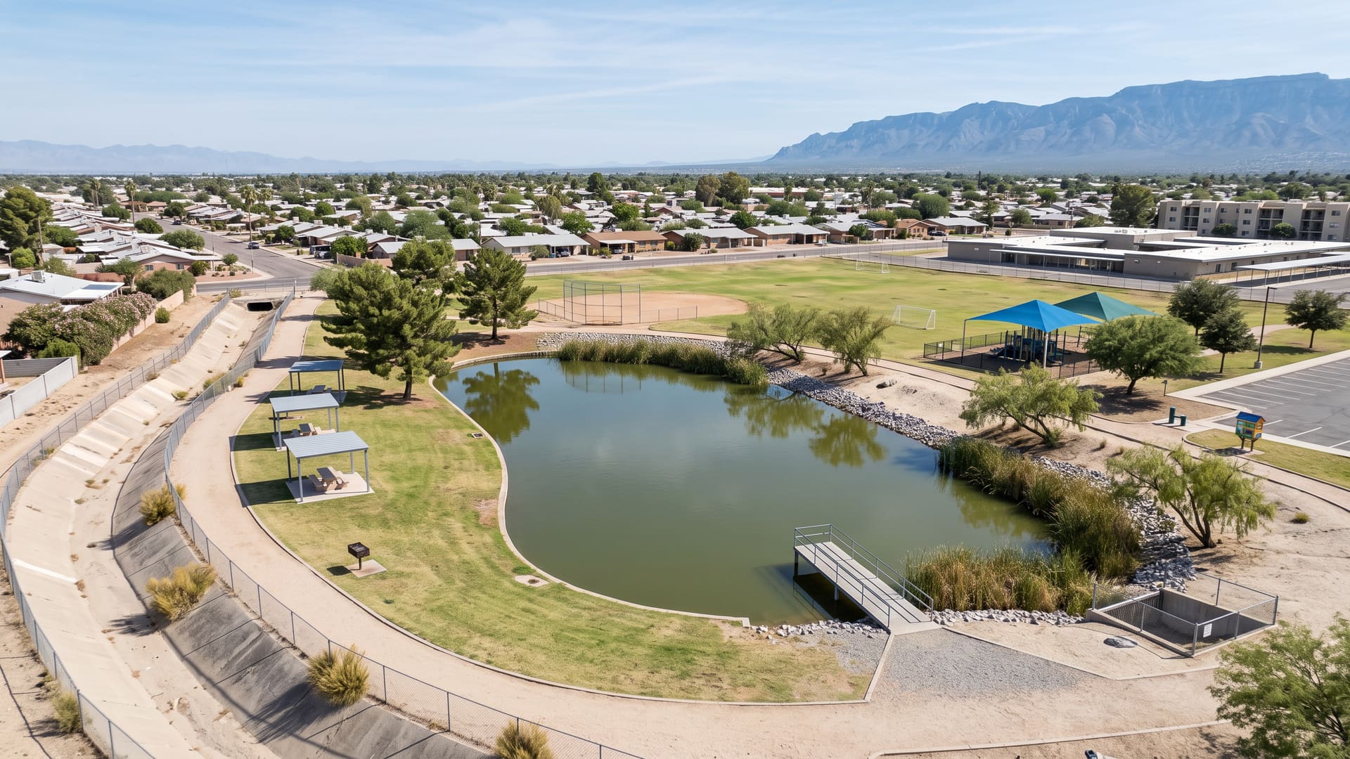 Lakeside Park, Tucson, AZ — Affordable neighborhood with TUSD (Ford Elementary, Secrist Middle, Santa Rita High) schools. Avg. sale price $285,000.