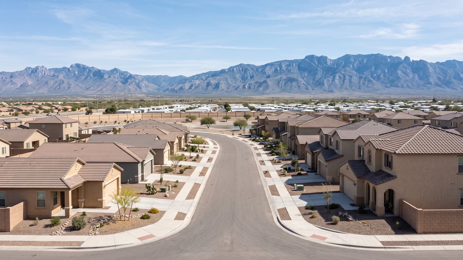 Rancho Buena, Tucson, AZ — Suburban neighborhood with Sunnyside USD (Esperanza Elementary, Sierra K-8, Sunnyside High; Los Niños, Challenger and Desert View on Country Club Terrace) schools. Avg. sale price $274,000.