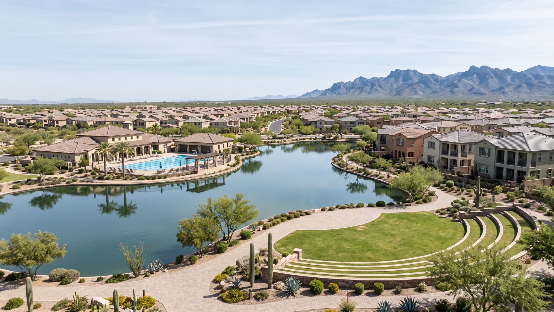 Rancho Sahuarita, Sahuarita, AZ — New Build neighborhood with Sahuarita USD schools. Avg. sale price $370,000.