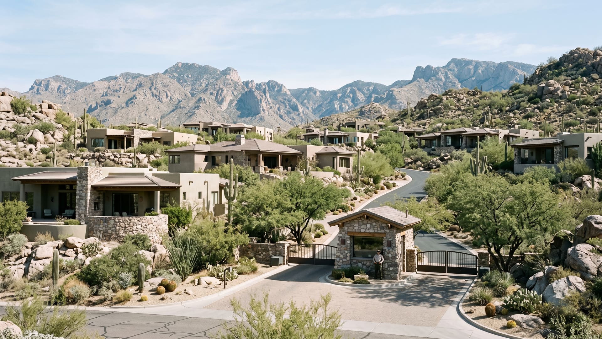 Rancho Sin Vacas, Tucson, AZ — Luxury neighborhood with Amphitheater USD schools. Avg. sale price $900,000.