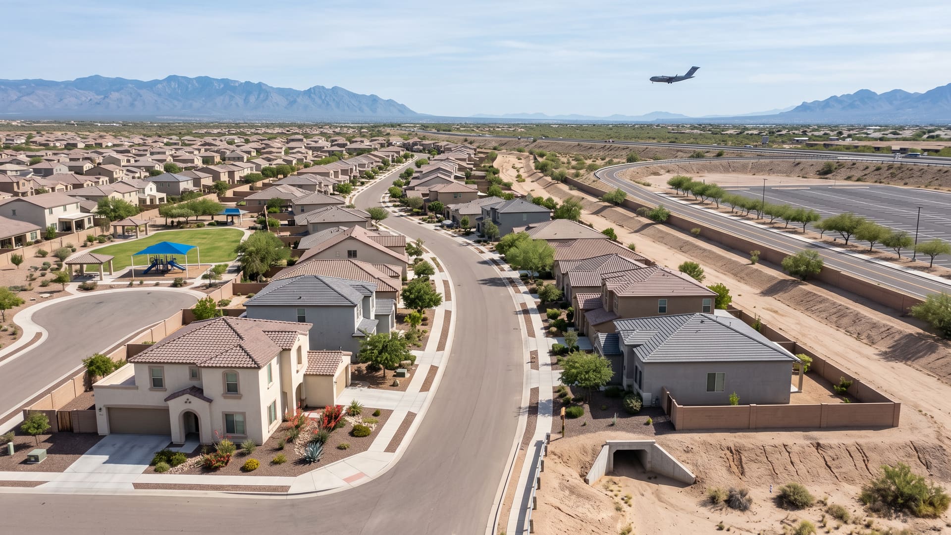 Rancho Valencia, Tucson, AZ — Suburban neighborhood with Sunnyside USD (Craycroft, Lauffer, Desert View) schools. Avg. sale price $311,000.