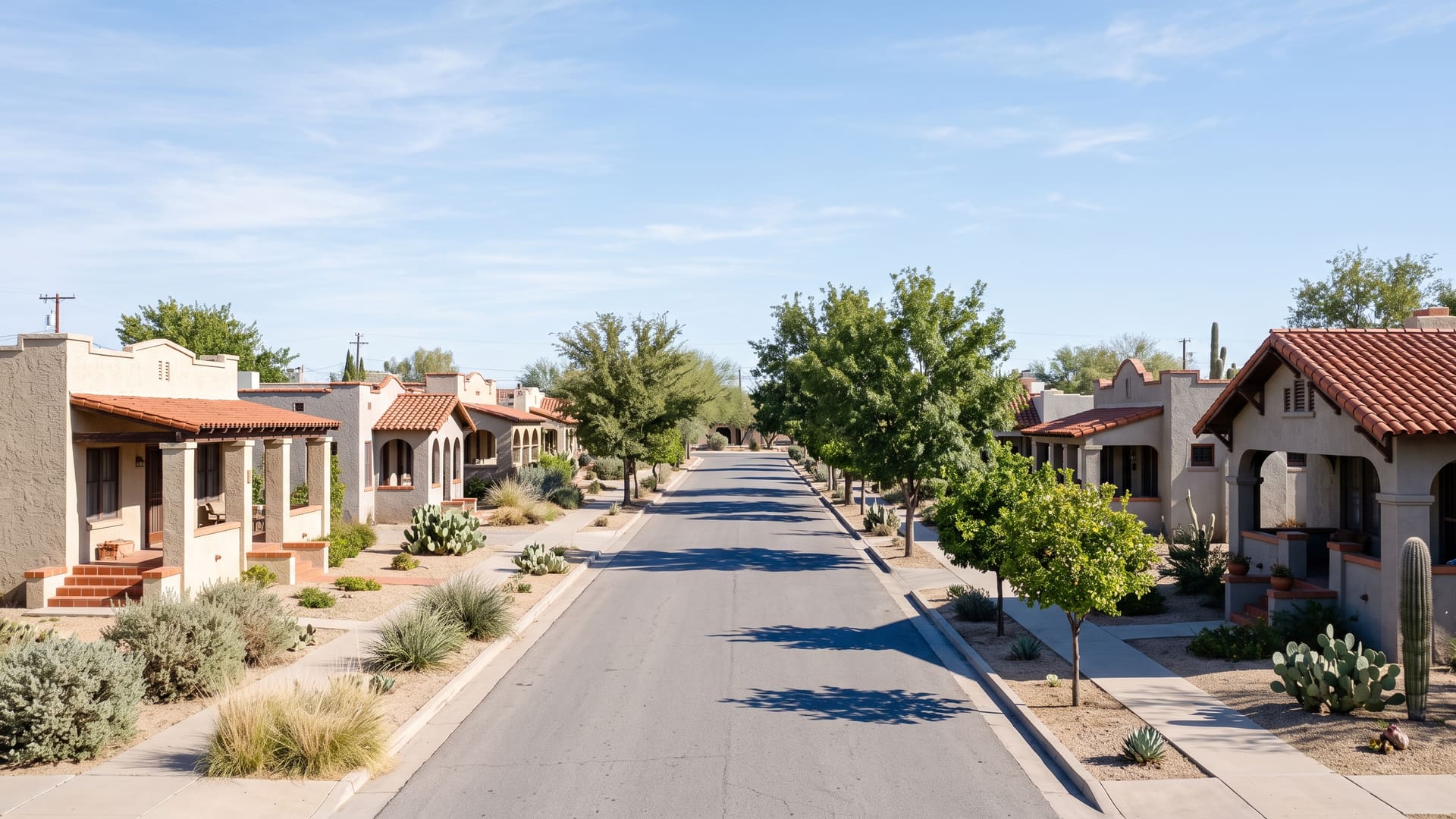 Rincon Heights, Tucson, AZ — Urban neighborhood with TUSD (Sam Hughes Elementary, Mansfeld Middle Magnet, Tucson High Magnet) schools. Avg. sale price $435,000.