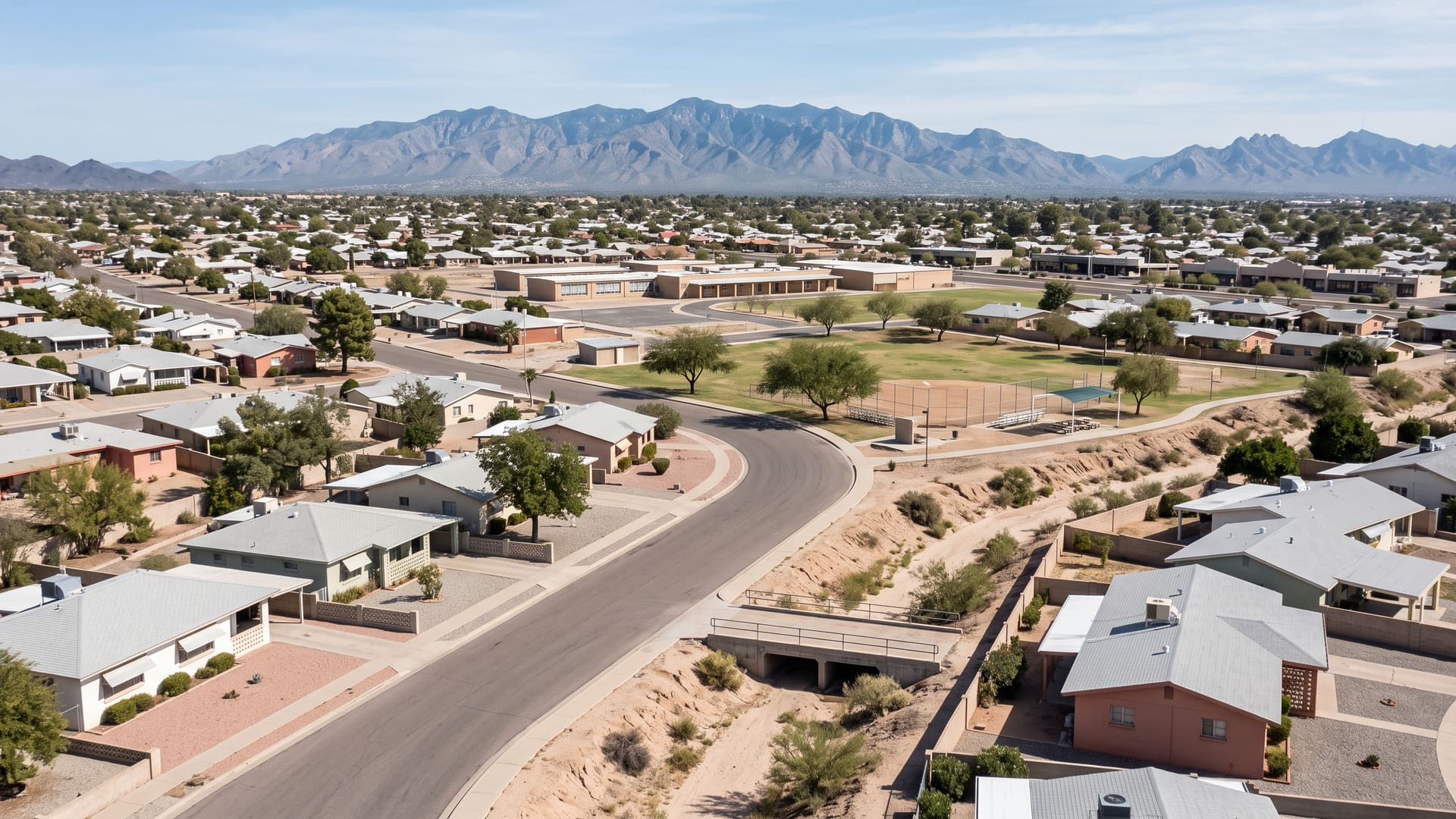 Rosemont West, Tucson, AZ — Urban neighborhood with TUSD (Bonillas, Alice Vail, Rincon High) schools. Avg. sale price $326,000.