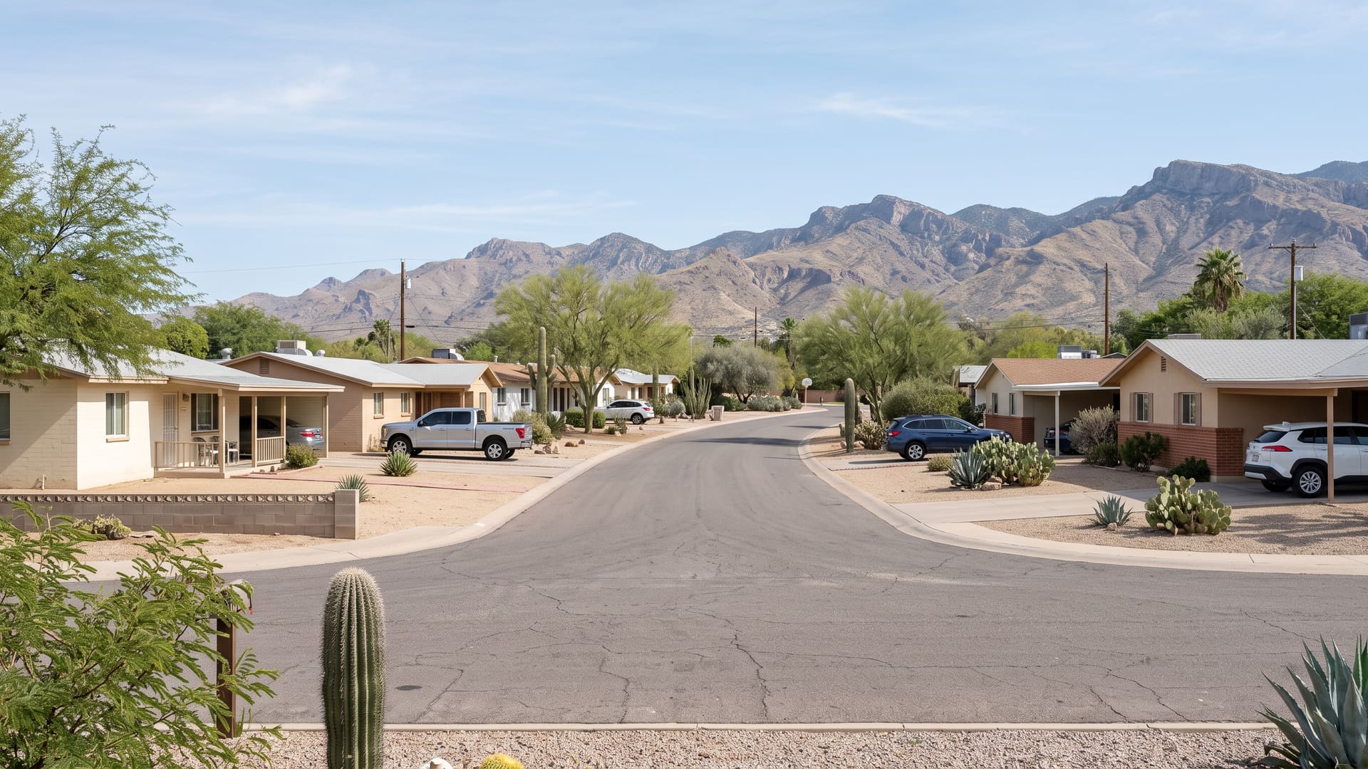 Tucson Park West No. 1, Tucson, AZ — Suburban neighborhood with TUSD (Tolson, Mansfeld, Cholla) schools. Avg. sale price $353,238.