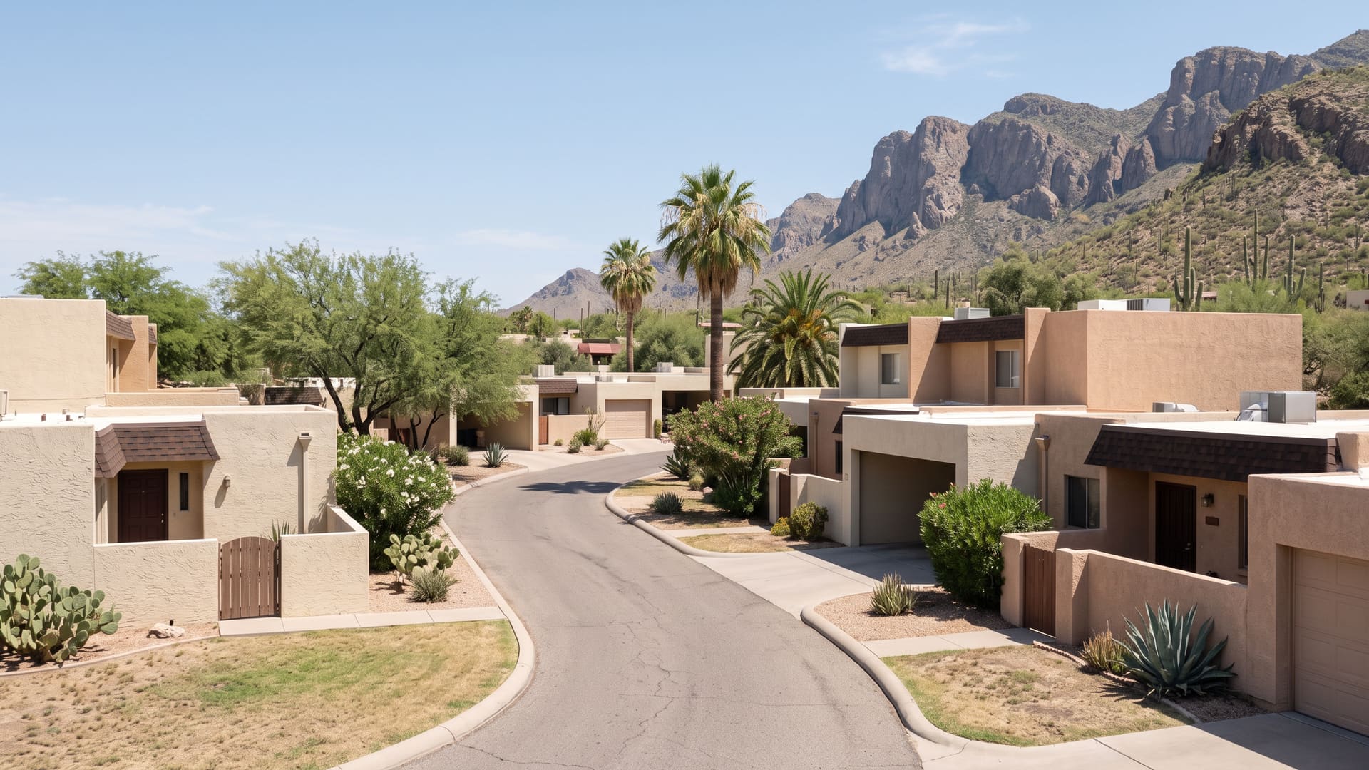 Verde Catalina Townhouses, Oro Valley, AZ — Suburban neighborhood with Amphitheater USD (Harelson Elementary, Cross Middle, Canyon del Oro High) schools. Avg. sale price $303,000.